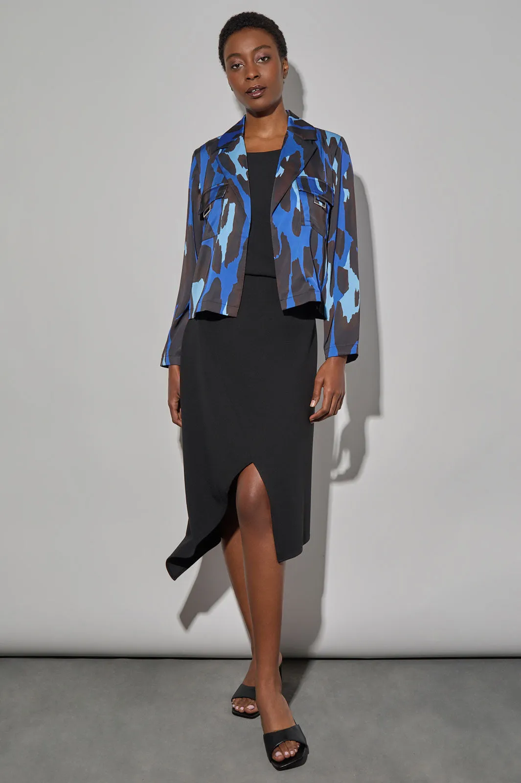 Abstract Animal Crepe de Chine Jacket