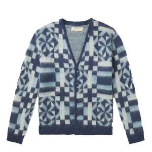 Anonymous Ism American Quilt Cardigan Blue