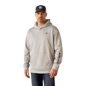 Ariat Men's Tek Fleece 2.0 Camo Pocket Grey Hearther Hoodie