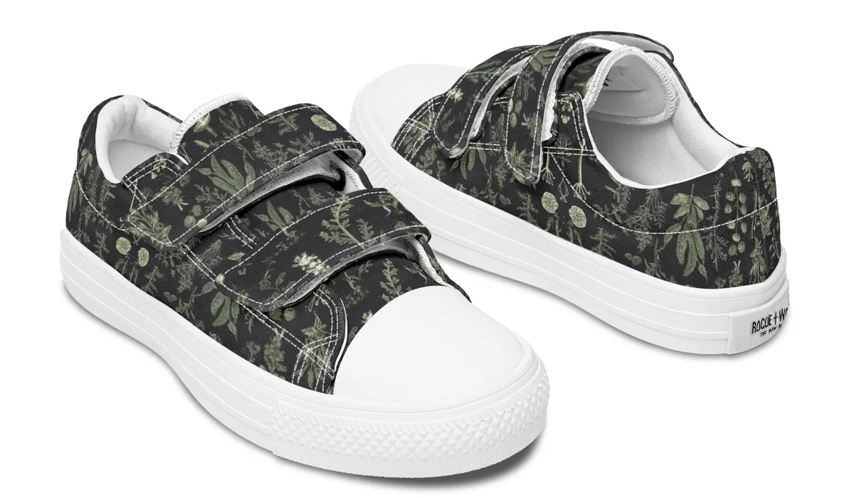 Autumn Memoir Kids Low Tops - Easy Strap Canvas Kids Shoes with Durable Rubber Soles