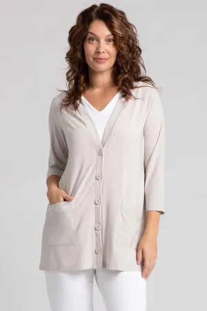 Classic Button Cardigan | Cashew