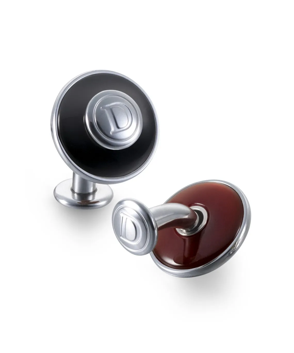 Dalvey Scotland Duo Cufflinks Black Onyx & Red Onyx - 825