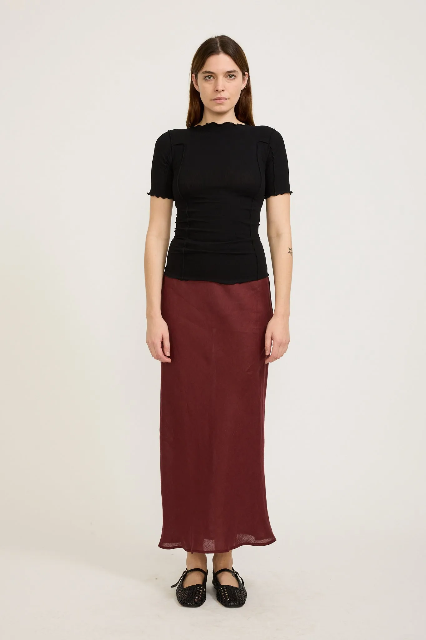 Dydine Skirt Stome Burgundy