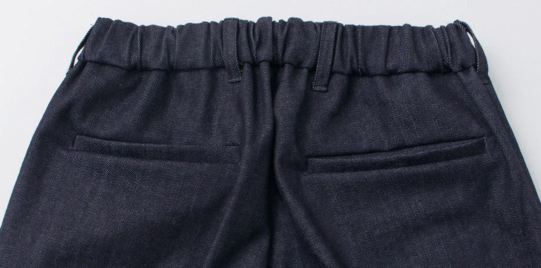 FLISTFIA / Denim Wide Tuck Trousers