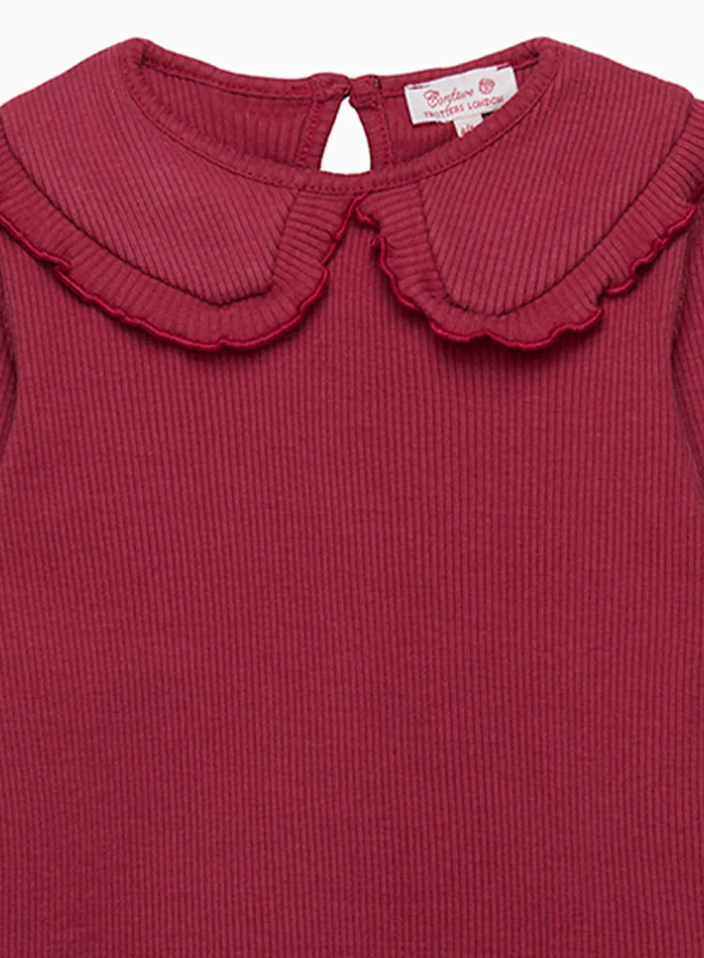 Grace Pie-Crust Collar Jersey Top