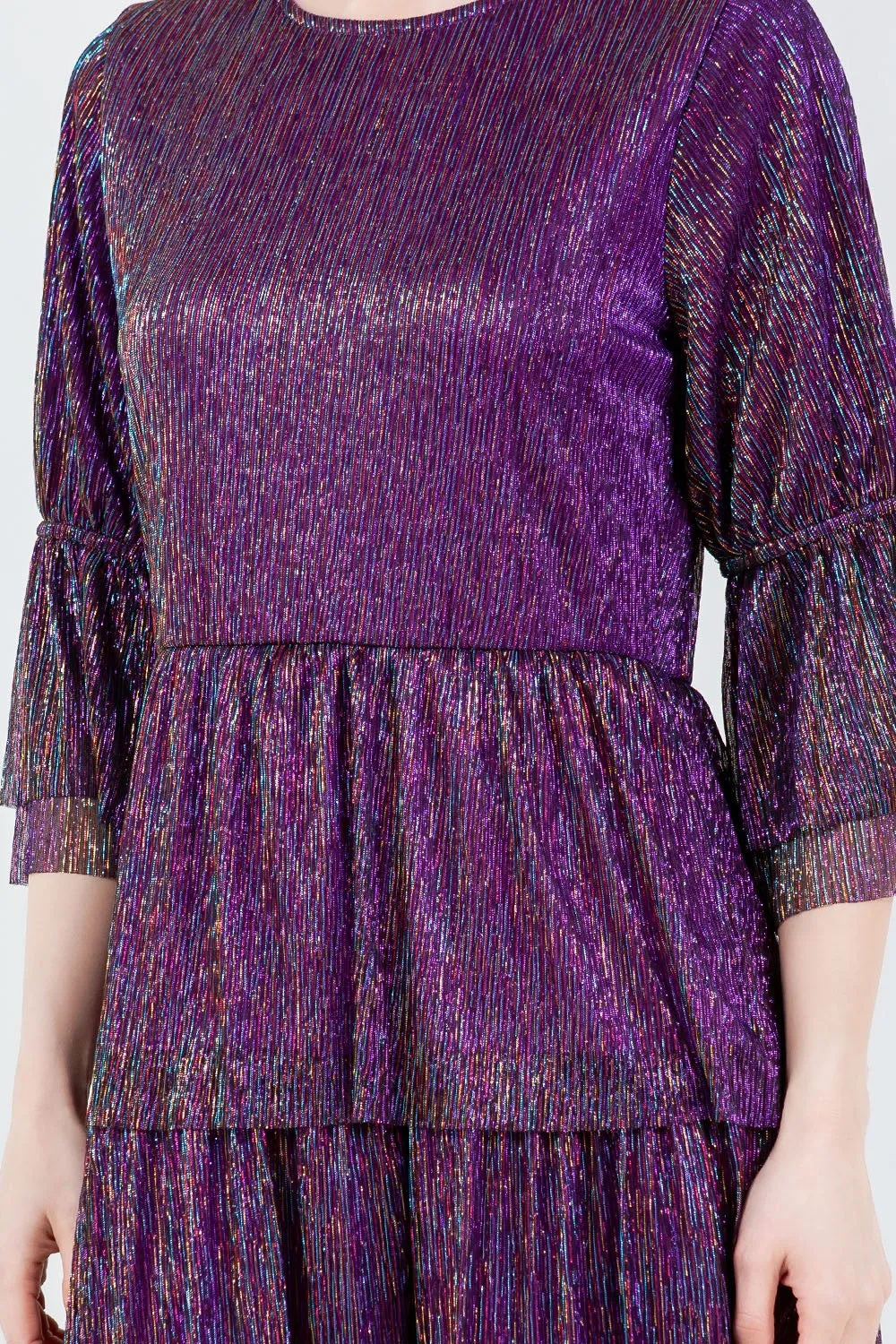 Graceful & Shimmer Purple Dress