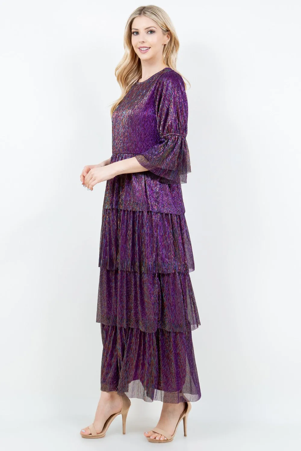 Graceful & Shimmer Purple Dress