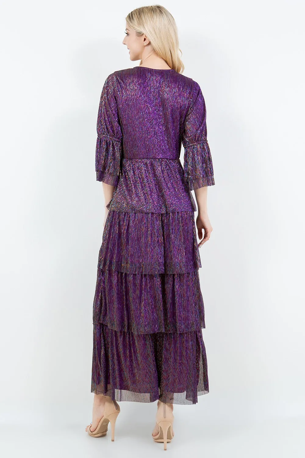 Graceful & Shimmer Purple Dress