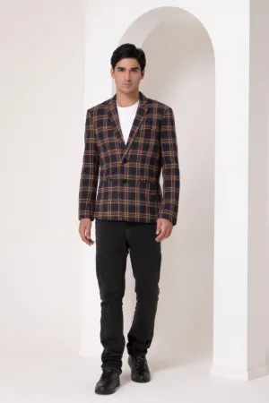 Heritage Navy Plaid Blazer