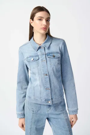 Joseph Ribkoff - 241914 Rhinestone Denim Jacket