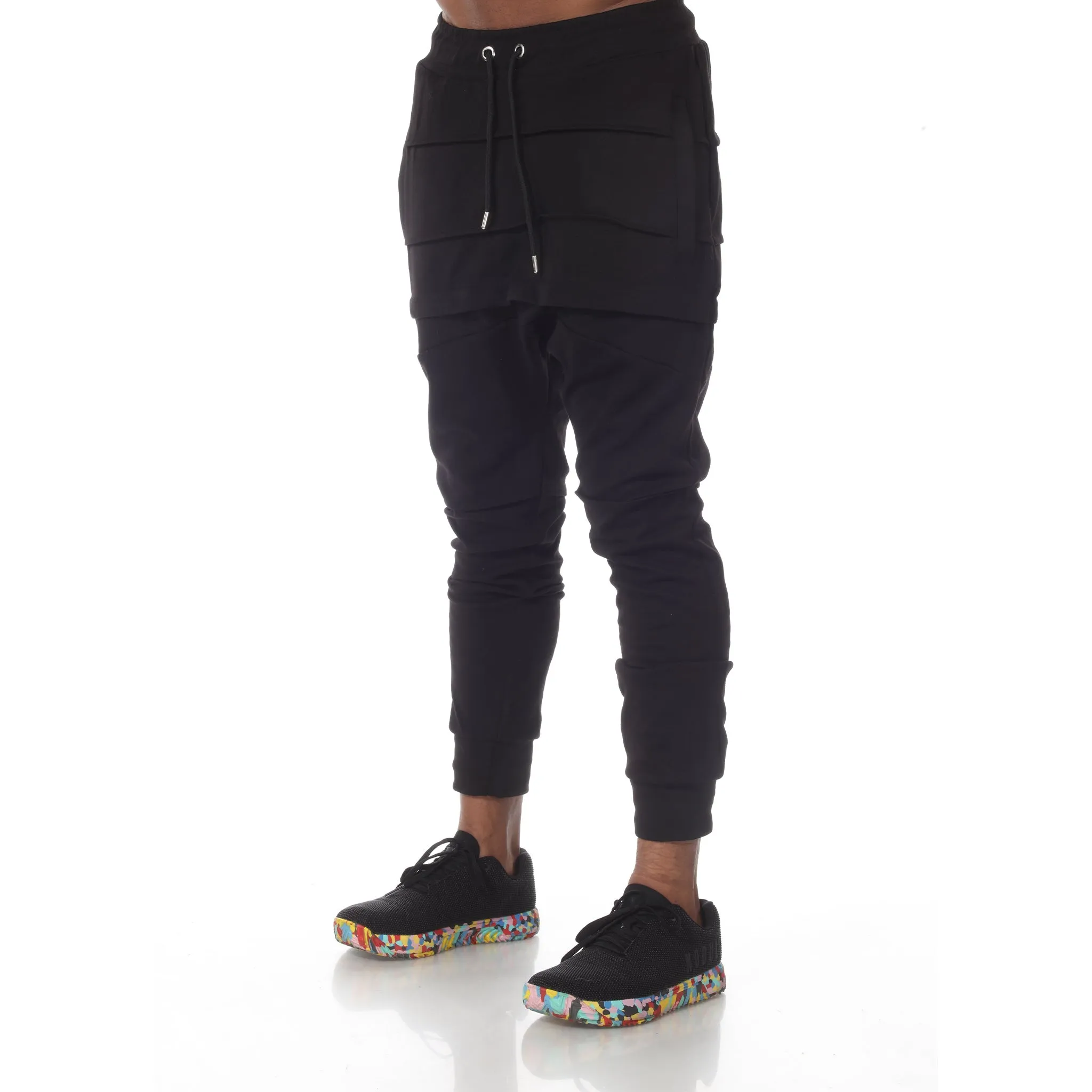 Knox Drop Crotch Fashion Jogger with suspenders