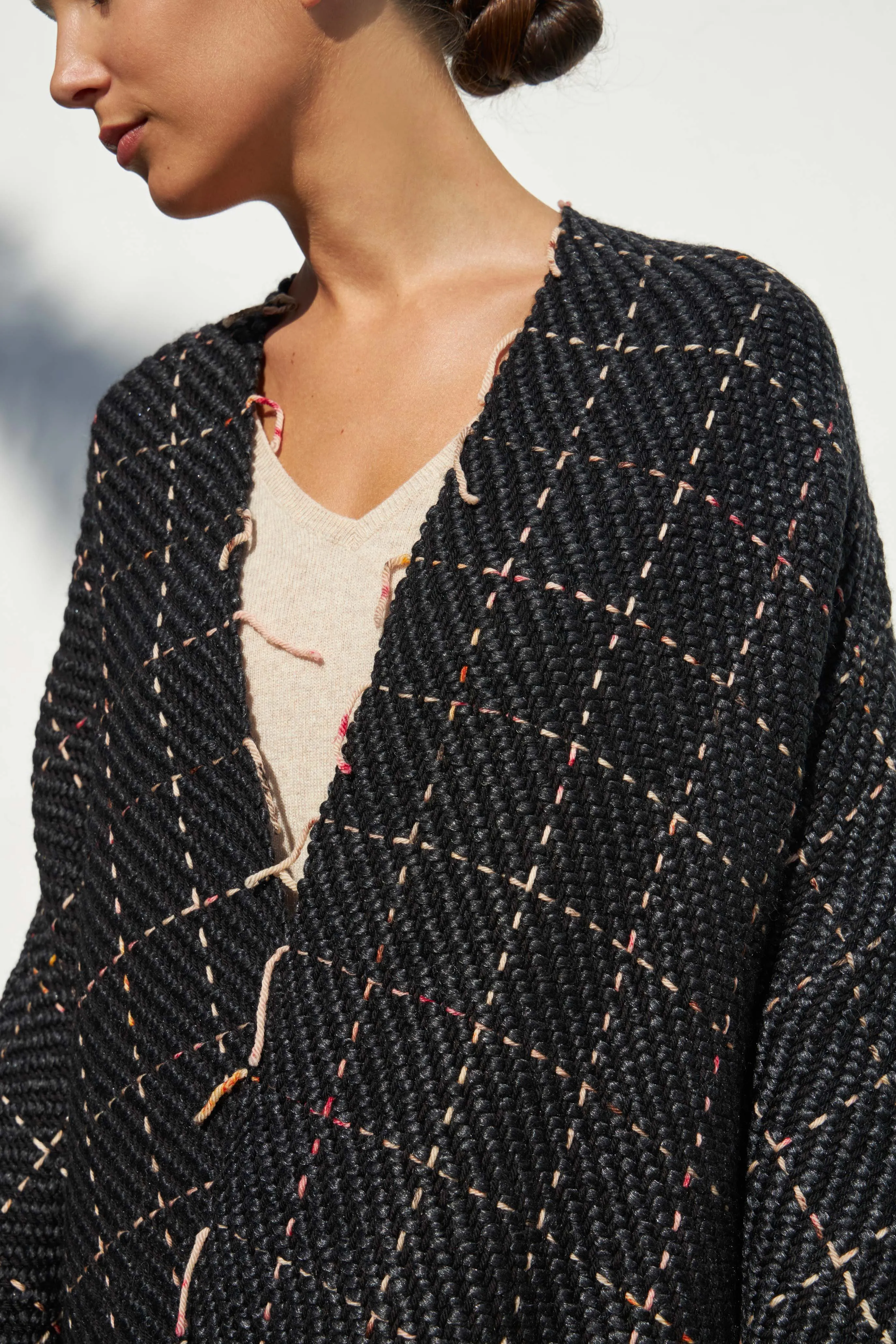 Lose Cardigan Bella, Agate Noir