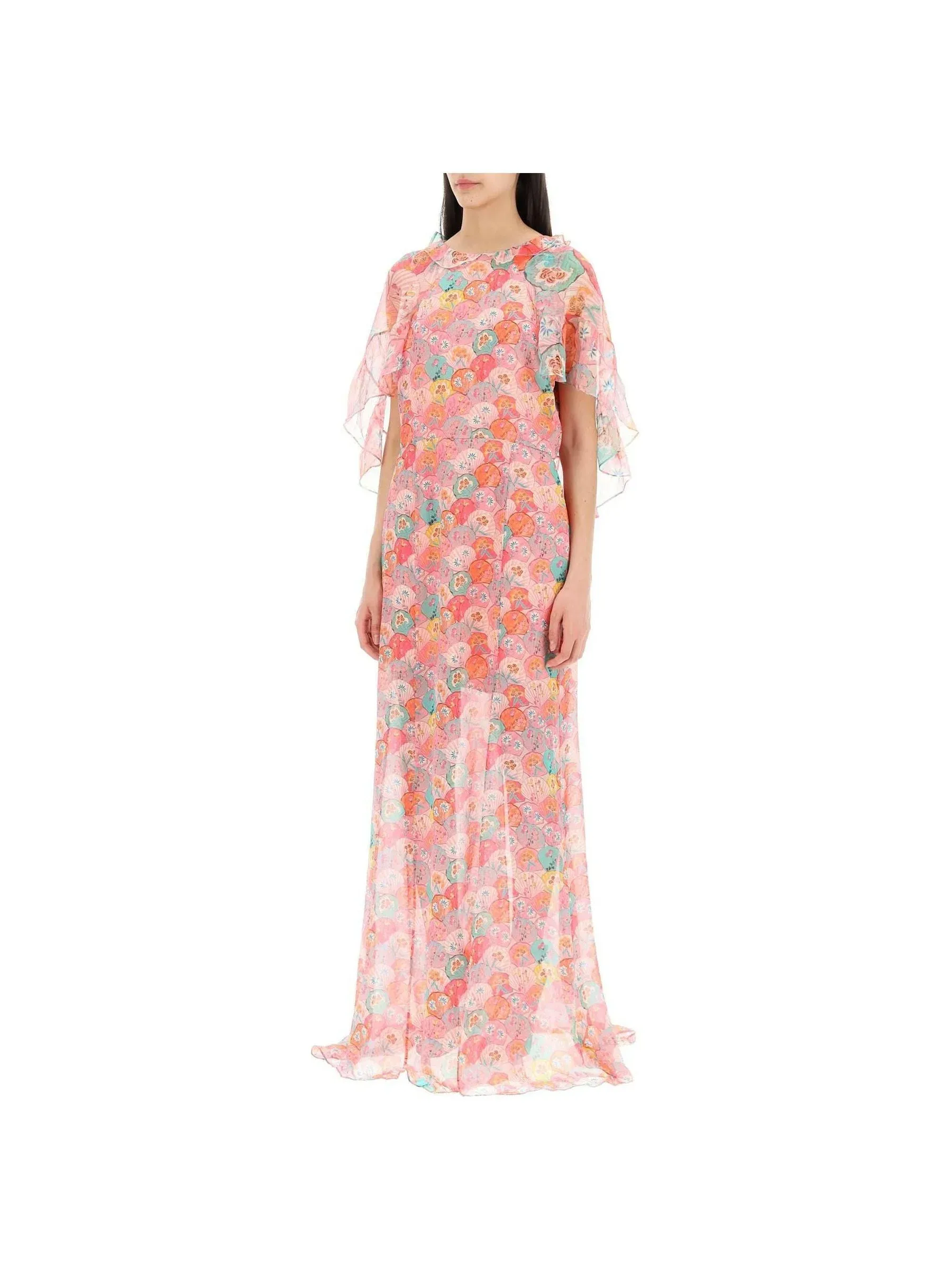 Natalia Floral Silk Maxi Dress