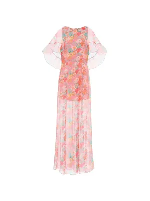 Natalia Floral Silk Maxi Dress