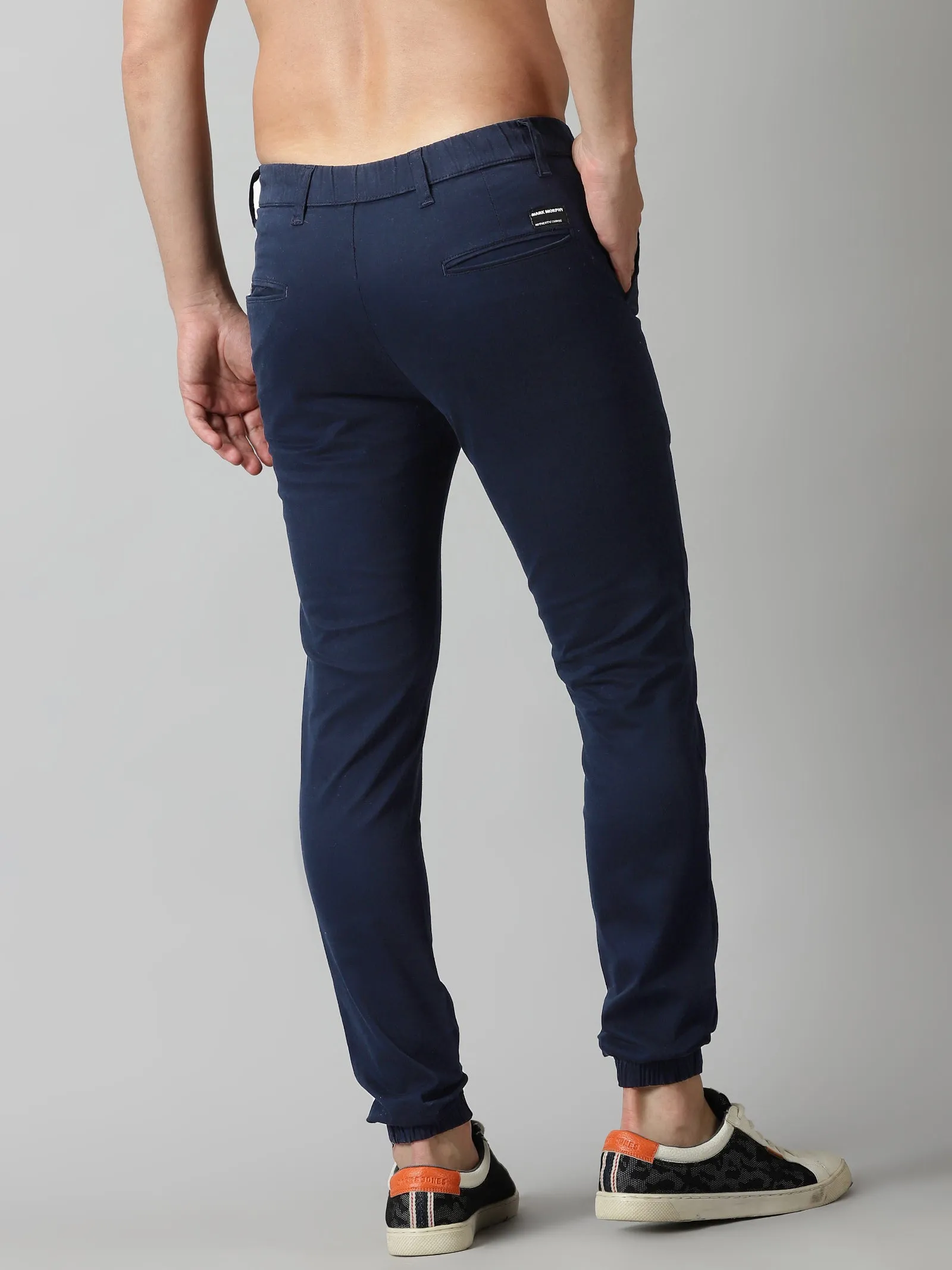 Navy Blue Twill joggers