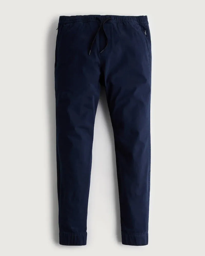 Navy Blue Twill joggers