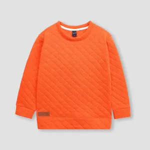 Orange quilting Sweatshirt for Kids