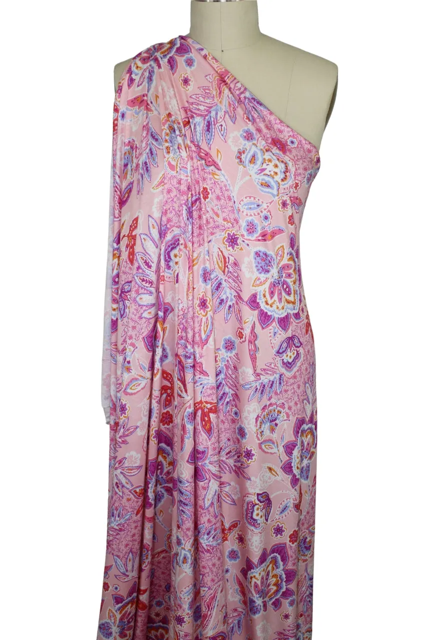 Paisley/Floral Extra Wide Rayon Jersey - Pink Tones