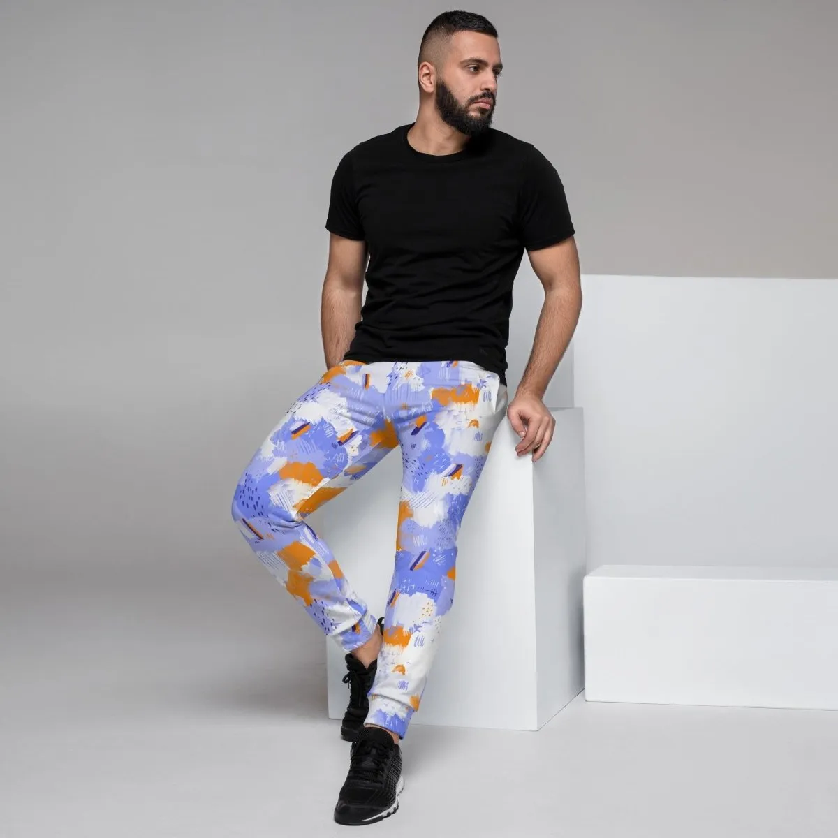 Purple Abstract Men's Street Joggers