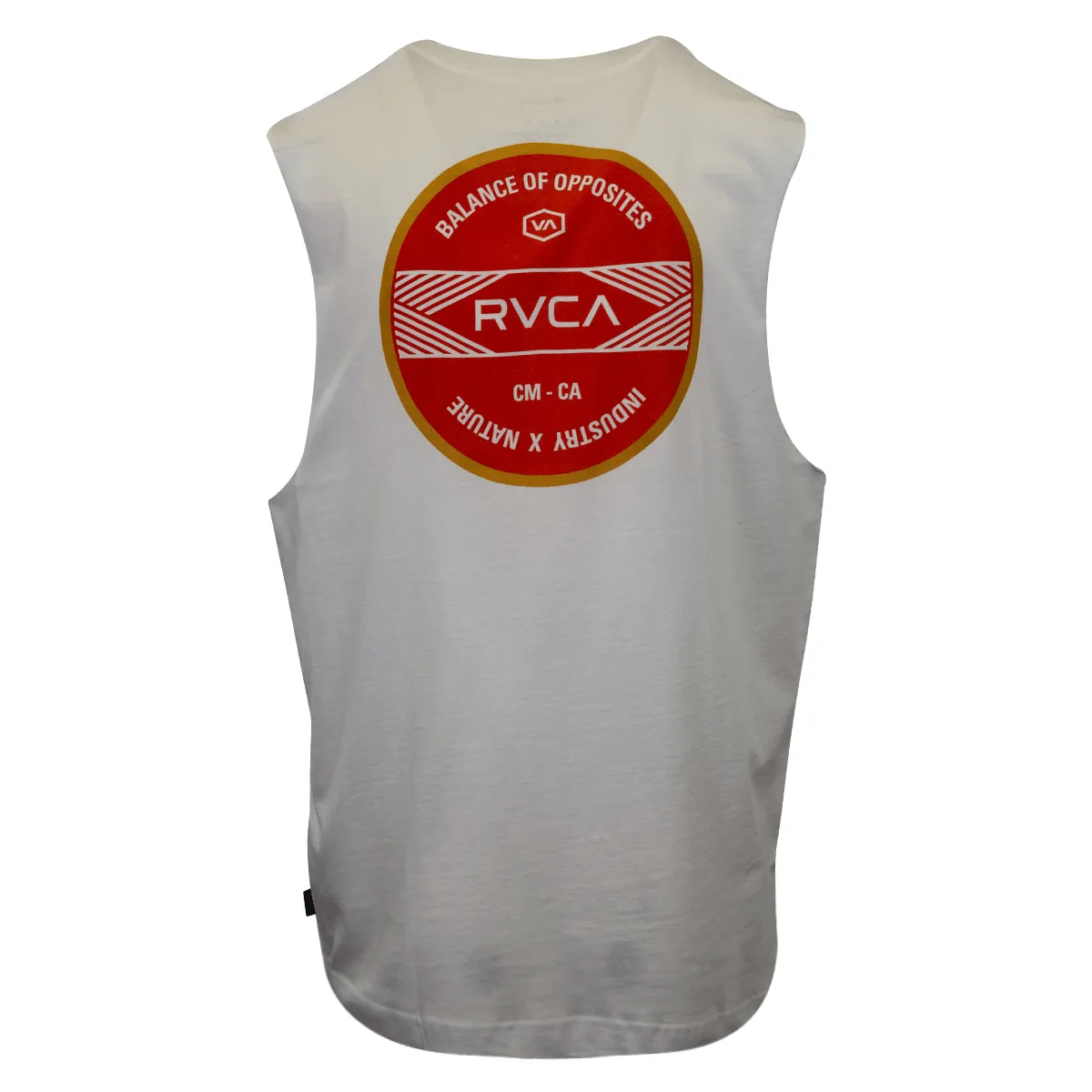 RVCA Men's White Balance Of Opposites Sleeveless Tank Top (S01)