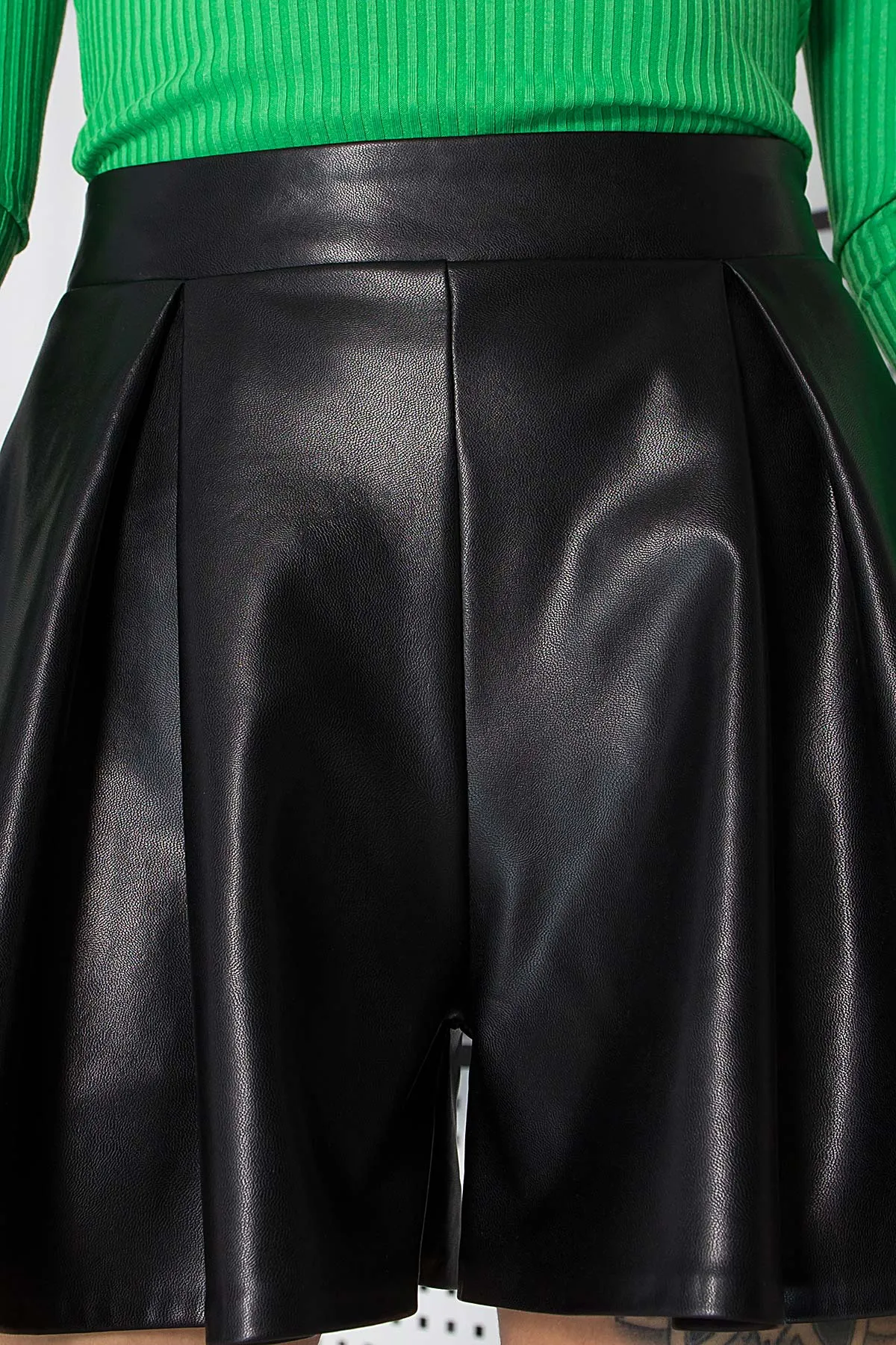 Skirt-Shorts Leather Slim Effect Skirt Warm