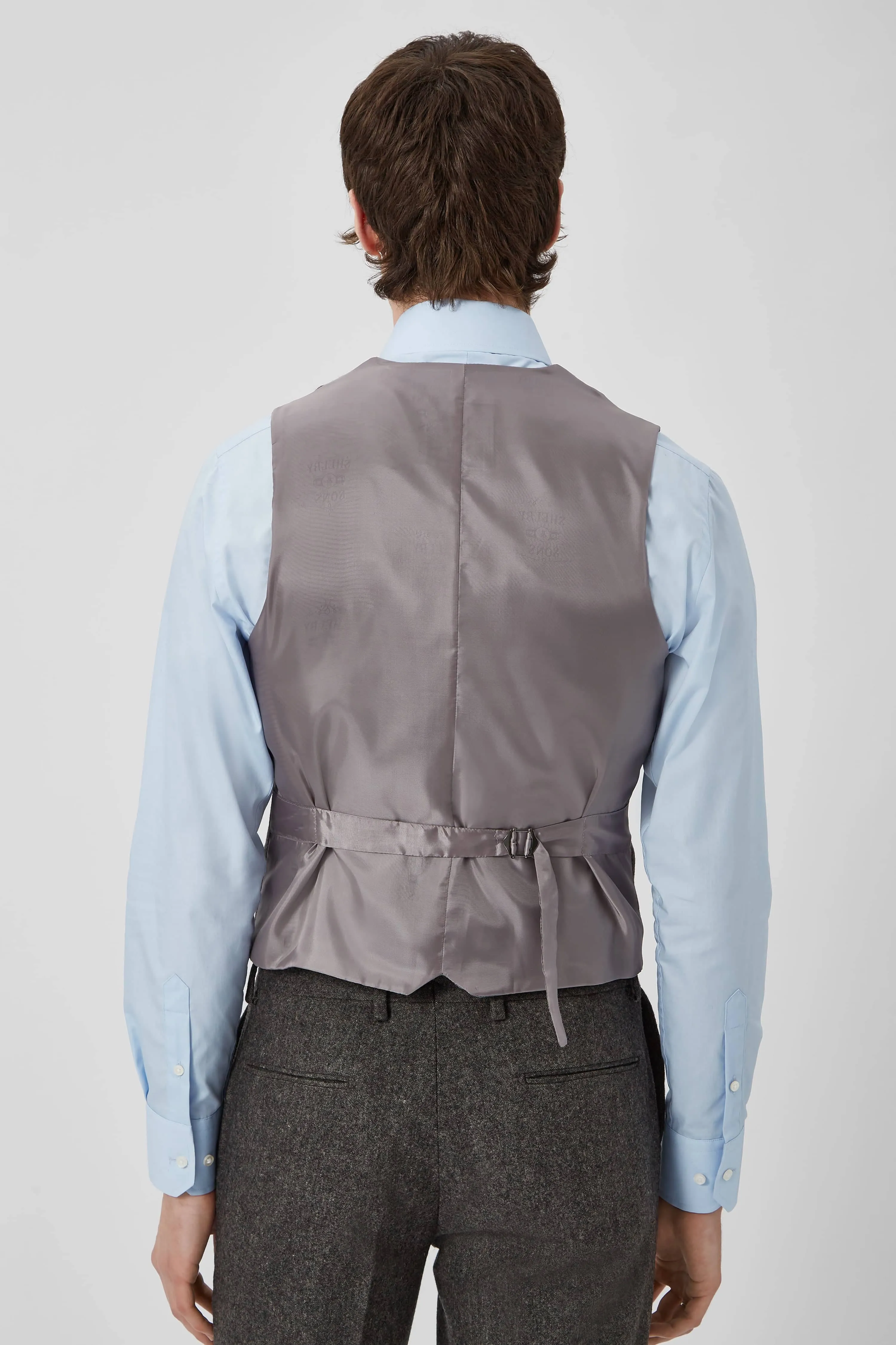 Uptown Slim Fit Brown Wool Waistcoat - ARCHIVE