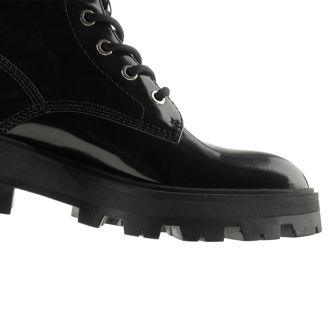 Viv boot leather - BLACK HIGH SHINE