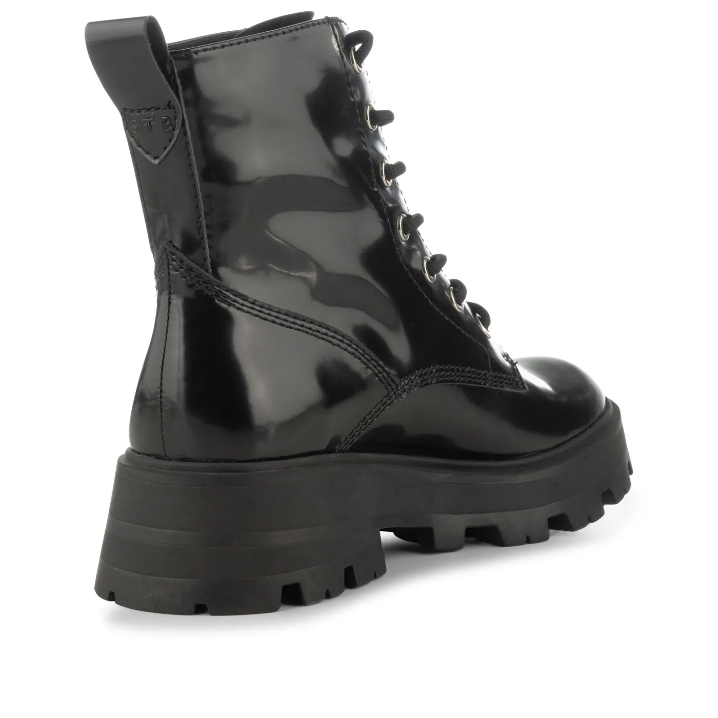 Viv boot leather - BLACK HIGH SHINE