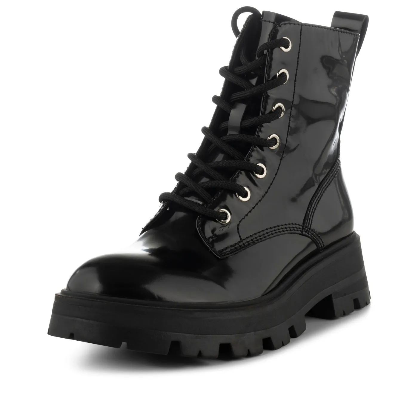 Viv boot leather - BLACK HIGH SHINE