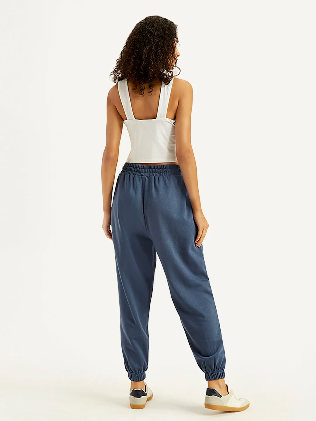 Women's Mid Rise Blue Joggers